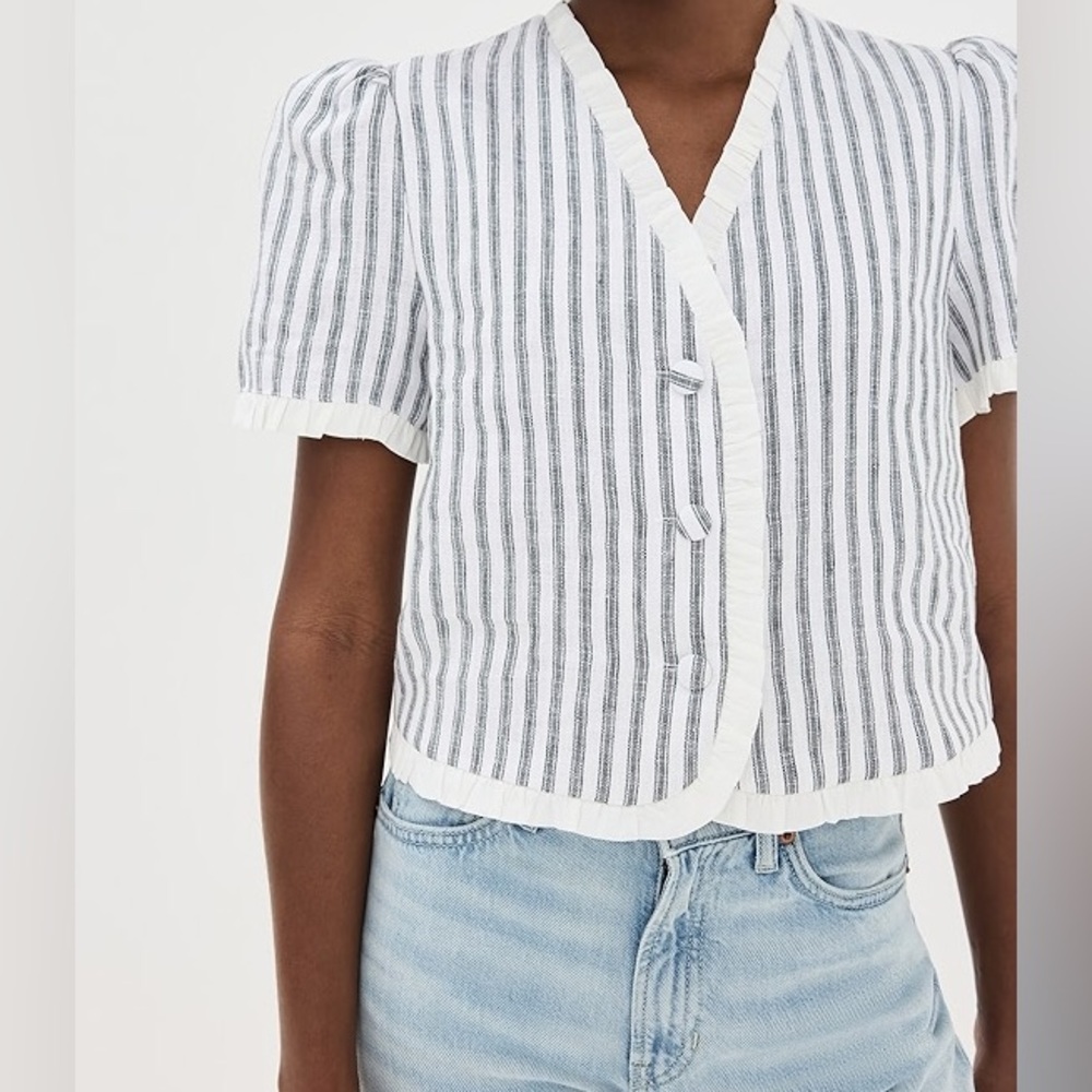 Reformation Bess linen top L - Picture 3 of 6